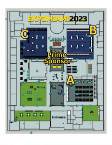 ExpoMiami 2023 Exhibitor Section Map