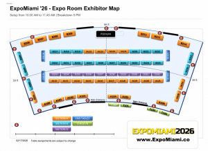 ExpoMiami 2026 Expo Room Exhibitor Map 021826